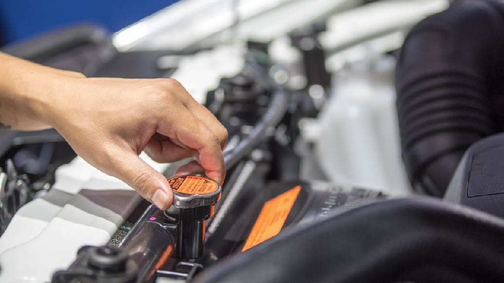 Checking car radiator